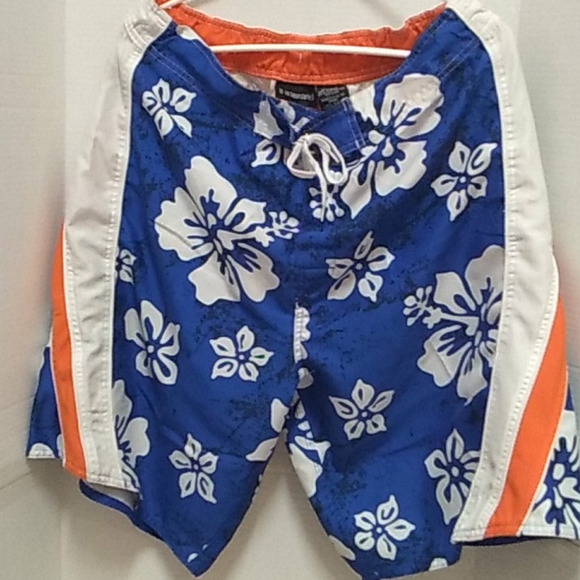 No Boundaries Other - no boundaries men blue/white swim thrunks sz L